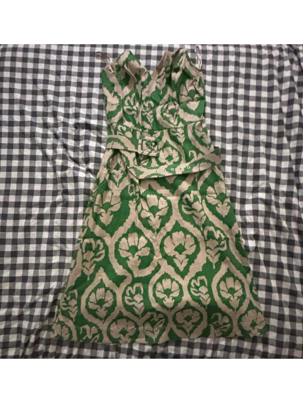 White House Black Market Belted Linen Dress